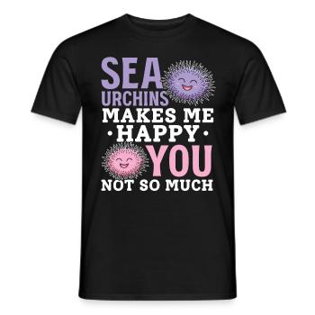 Seeigel machen mich glücklich Du nicht so - Männer T-Shirt - Schwarz - Vorne - AI Model Male 178 light (178cm)