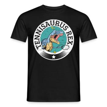 Tennisaurus Rex Paléontologue Amateurs de dinosaures - T-shirt homme - noir - Devant - AI Model Male 178 light (178cm)