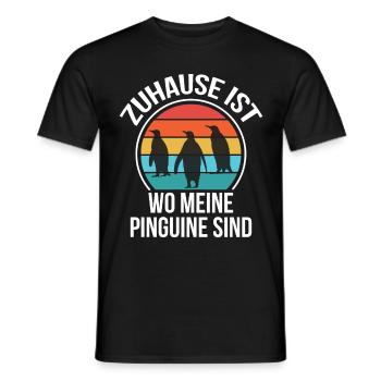 Pingouins à la maison Pôle Nord Penguin Animal love - T-shirt homme - noir - Devant - AI Model Male 178 light (178cm)