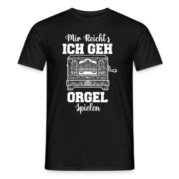 Organ plays Organ players Organ go - Men's T-Shirt - black - Front - AI Model Male 178 light (178cm)