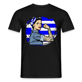 Grec Grec Grèce Grec - T-shirt homme - noir - Devant - AI Model Male 178 light (178cm)
