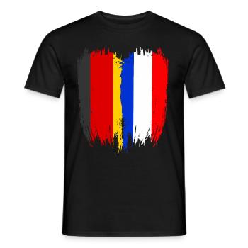 Germany Flag Netherlands - Men's T-Shirt - black - Front - AI Model Male 178 light (178cm)