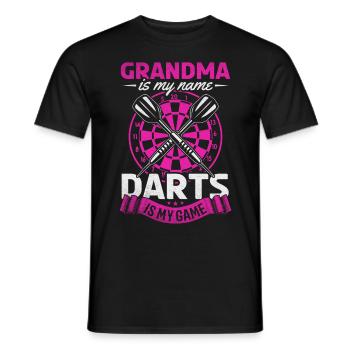Grand-mère est mon nom Darts est mon jeu Joueur de fléchettes - T-shirt homme - noir - Devant - AI Model Male 178 light (178cm)