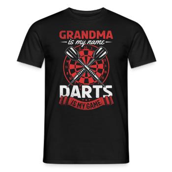 Grand-mère est mon nom Darts Is My Game - Grand-mère - T-shirt homme - noir - Devant - AI Model Male 178 light (178cm)