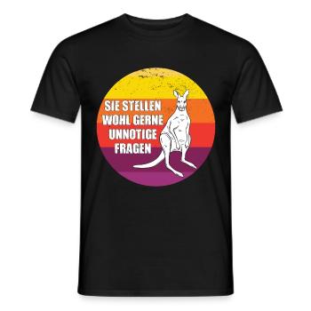 Känguru Retro Beuteltiere Australien - Männer T-Shirt - Schwarz - Vorne - AI Model Male 178 light (178cm)