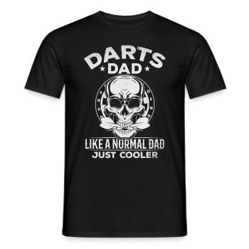 Dart Dad like a normal dad just cooler - - Men's T-Shirt - black - Front - AI Model Male 178 light (178cm)
