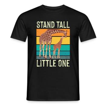 Giraffe tall small giraffe Africa - Men's T-Shirt - black - Front - AI Model Male 178 light (178cm)