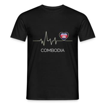 Kambodscha Herzschlag Tempel Angkor Wat - Männer T-Shirt - Schwarz - Vorne - AI Model Male 178 light (178cm)