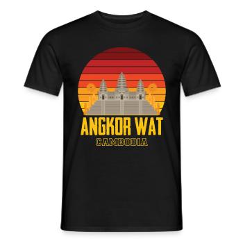 Angkor Wat Kambodscha Tempel Asien - Männer T-Shirt - Schwarz - Vorne - AI Model Male 178 light (178cm)