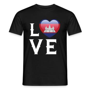Kambodscha Love Tempel Angkor Wat - Männer T-Shirt - Schwarz - Vorne - AI Model Male 178 light (178cm)