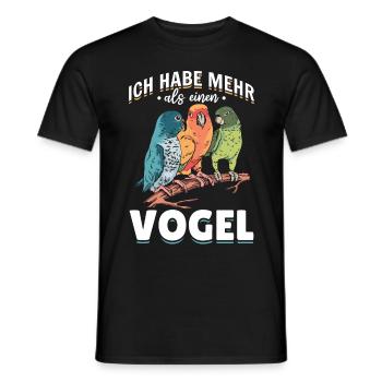 Ich habe mehr als einen Vogel Wellensittich - Männer T-Shirt - Schwarz - Vorne - AI Model Male 178 light (178cm)
