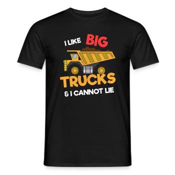 Excavatrice Chantier de construction Ouvrier de la construction Construction Mensonge I Cadeau - T-shirt homme - noir - Devant - AI Model Male 178 light (178cm)