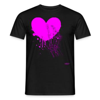 2reborn Herz Heart Skelett Hand scull hand - Männer T-Shirt - Schwarz - Vorne - AI Model Male 178 light (178cm)