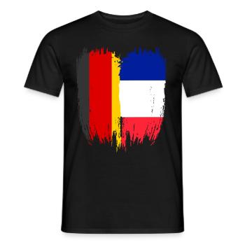 Germany Flag France - Men's T-Shirt - black - Front - AI Model Male 178 light (178cm)