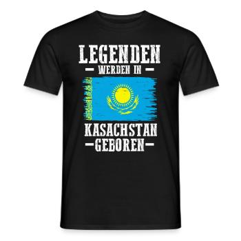 Kasachstan Kasache Kasachisches - Männer T-Shirt - Schwarz - Vorne - AI Model Male 178 light (178cm)