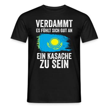 Kasachstan Kasache Kasachisches - Männer T-Shirt - Schwarz - Vorne - AI Model Male 178 light (178cm)