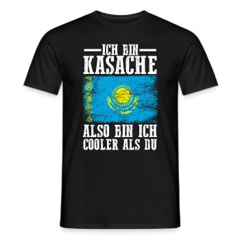 Kasachstan Kasache Kasachisches - Männer T-Shirt - Schwarz - Vorne - AI Model Male 178 light (178cm)