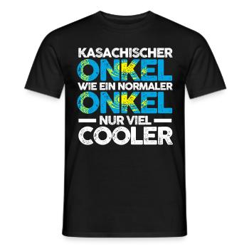 Kasache Onkel Kasachstan - Männer T-Shirt - Schwarz - Vorne - AI Model Male 178 light (178cm)