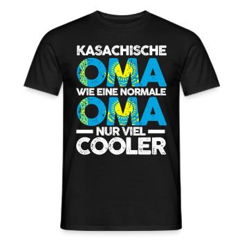 Kasachin Kasachstanische Oma Kasachstan - Männer T-Shirt - Schwarz - Vorne - AI Model Male 178 light (178cm)