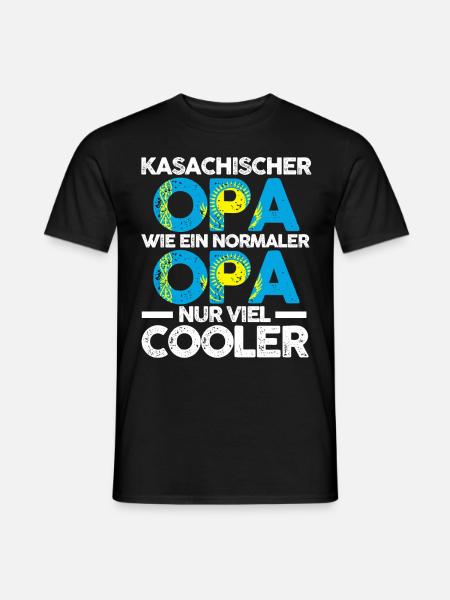 Kasachstanischer Opa Kasache Kasachstan - Männer T-Shirt - Schwarz