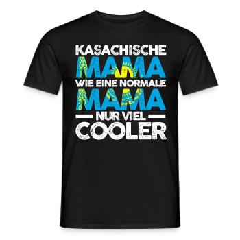 Kasachin Kasachstanische Mama Kasachstan Mutter Po - Männer T-Shirt - Schwarz - Vorne - AI Model Male 178 light (178cm)