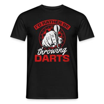 I'd Rather Be Throwing Darts Player Darts Game - Men's T-Shirt - black - Front - AI Model Male 178 light (178cm)