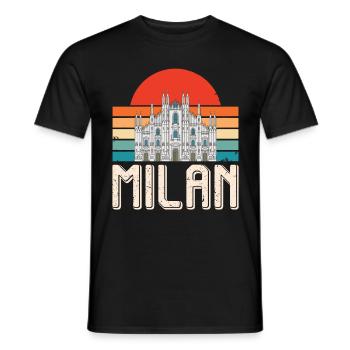 Mailand Sunrise Italien Domkirche Mailänder Dom - Männer T-Shirt - Schwarz - Vorne - AI Model Male 178 light (178cm)