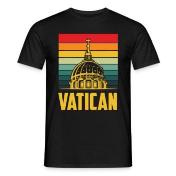 Leadership de l’Église du Vatican Italie Rome - T-shirt homme - noir - Devant - AI Model Male 178 light (178cm)