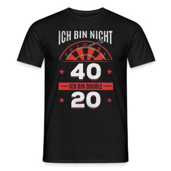 Ich bin nicht 40 Ich bin double 20 - Geburtstag - Männer T-Shirt - Schwarz - Vorne - AI Model Male 178 light (178cm)