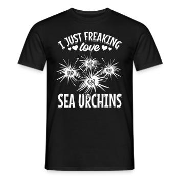 Lustiger Seeigel I Just Freaking Love Seeigel - Männer T-Shirt - Schwarz - Vorne - AI Model Male 178 light (178cm)