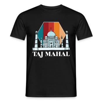 Indien Taj Mahal Palast Südasien Tourist - Männer T-Shirt - Schwarz - Vorne - AI Model Male 178 light (178cm)