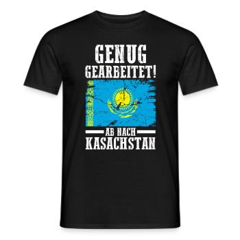 Urlaub Kasache Kasachstan - Männer T-Shirt - Schwarz - Vorne - AI Model Male 178 light (178cm)