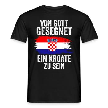 Kroatien Kroate Kroatisches - Männer T-Shirt - Schwarz - Vorne - AI Model Male 178 light (178cm)