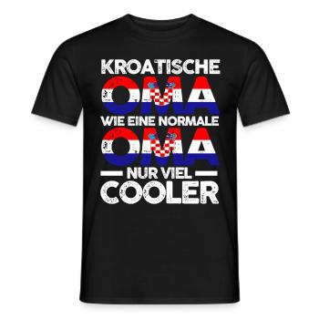 Kroatin Kroatienische Oma Kroatien - Männer T-Shirt - Schwarz - Vorne - AI Model Male 178 light (178cm)