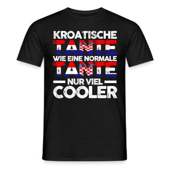 Kroatin Tante Kroatien - Männer T-Shirt - Schwarz - Vorne - AI Model Male 178 light (178cm)