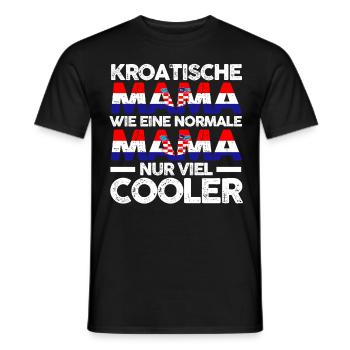 Kroatin Kroatienische Mama Kroatien Mutter Polska - Männer T-Shirt - Schwarz - Vorne - AI Model Male 178 light (178cm)