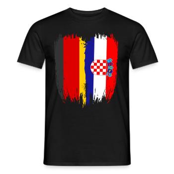 Germany Flag Croatia - Men's T-Shirt - black - Front - AI Model Male 178 light (178cm)
