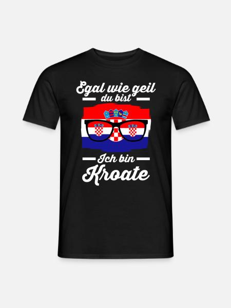 Kroate Kroatisches Kroatien - Männer T-Shirt - Schwarz