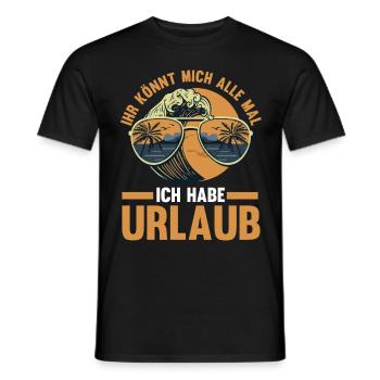Ihr könnt mich alle mal ich fliege in den Urlaub - Männer T-Shirt - Schwarz - Vorne - AI Model Male 178 light (178cm)
