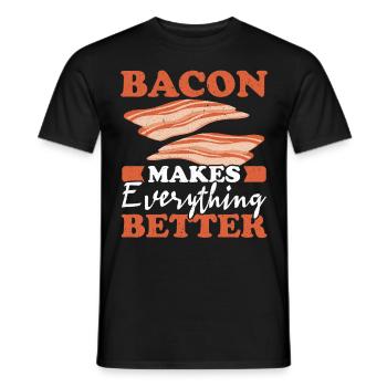 Le bacon rend tout meilleur Amateur de viande Bacon - T-shirt homme - noir - Devant - AI Model Male 178 light (178cm)