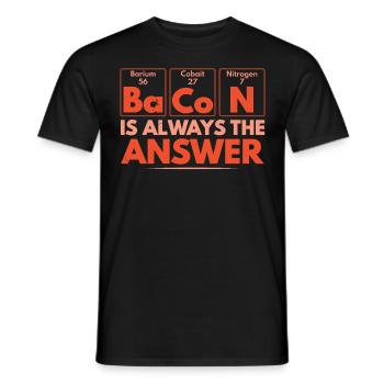 Le bacon est toujours la réponse Amateur de viande Bacon - T-shirt homme - noir - Devant - AI Model Male 178 light (178cm)