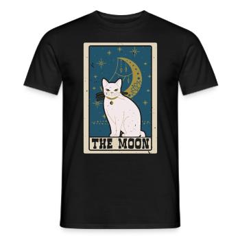 Der Mond Tarotkarte Schamane Wahrsagerei - Männer T-Shirt - Schwarz - Vorne - AI Model Male 178 light (178cm)