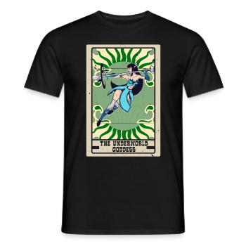 The Underworld Goddess Tarot Card Fortune Telling - Men's T-Shirt - black - Front - AI Model Male 178 light (178cm)