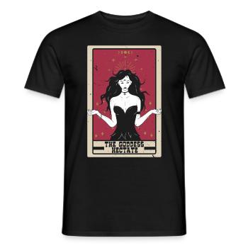Die Göttin Hectate Tarotkarte Wahrsagerei - Männer T-Shirt - Schwarz - Vorne - AI Model Male 178 light (178cm)