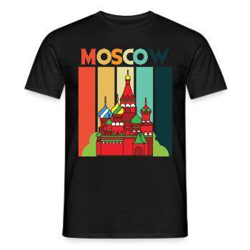 Moskau Retro Kathedrale Russland - Männer T-Shirt - Schwarz - Vorne - AI Model Male 178 light (178cm)