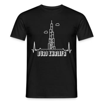 Burj Khalifa Dubai United Arab Emirates - Men's T-Shirt - black - Front - AI Model Male 178 light (178cm)