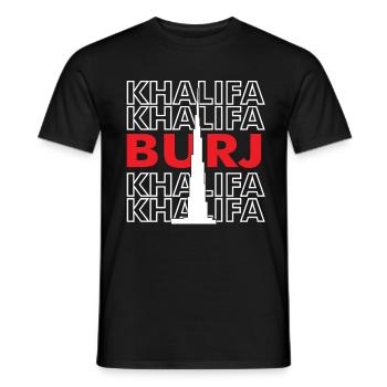 Burj Khalifa VAE Mittlerer Osten Dubai Wüste - Männer T-Shirt - Schwarz - Vorne - AI Model Male 178 light (178cm)