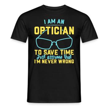 Je suis opticien lunettes chuchoteur optométrie - T-shirt homme - noir - Devant - AI Model Male 178 light (178cm)