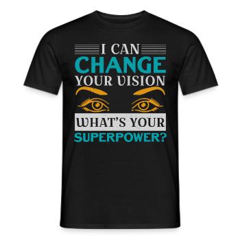 Je peux changer votre vue Qu’est-ce que votre Su - T-shirt homme - noir - Devant - AI Model Male 178 light (178cm)
