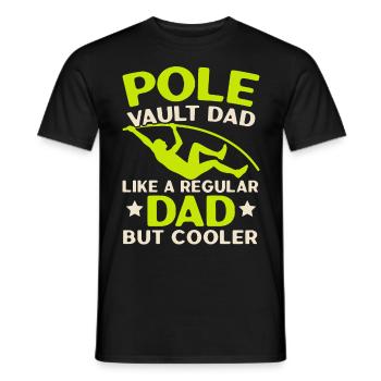 Saut à la perche Papa Saut à la perche Athlétisme - T-shirt homme - noir - Devant - AI Model Male 178 light (178cm)